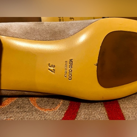 NAPOLEONI Shoes Made in Italy Size 37. Bleige Suede With Buckle And Crystals On. - Picture 5 of 8